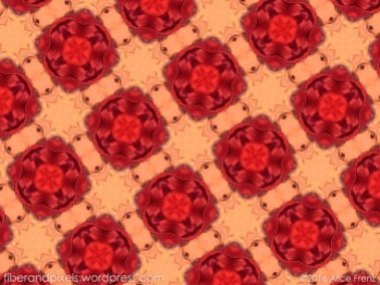 Peach and Red pattern by Alice Frenz